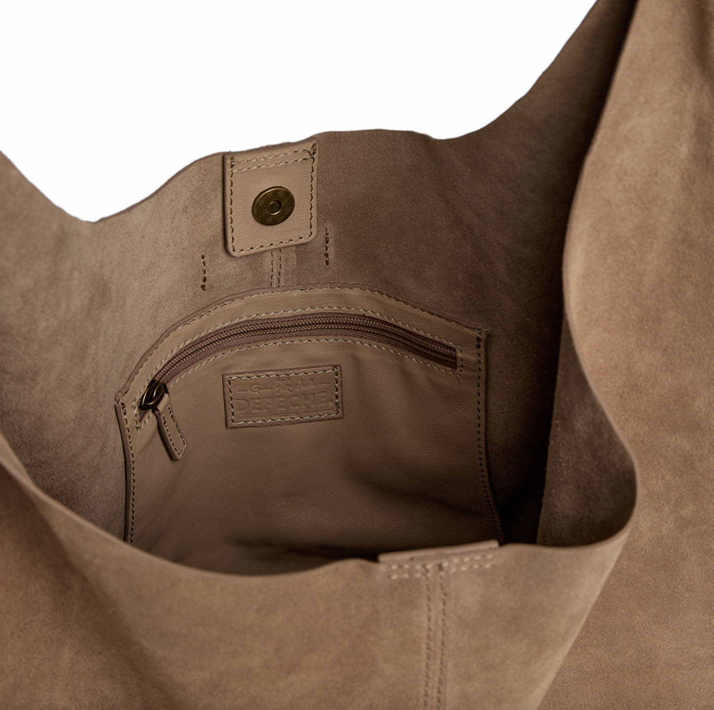 Shopper aus weichem Wildleder - Sand