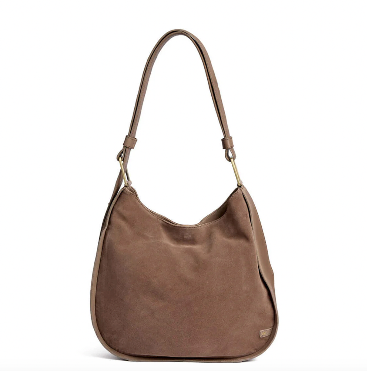 Schultertasche aus Wildleder und Rindsleder