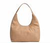 Schultertasche aus weichem Kalbsleder - Camel