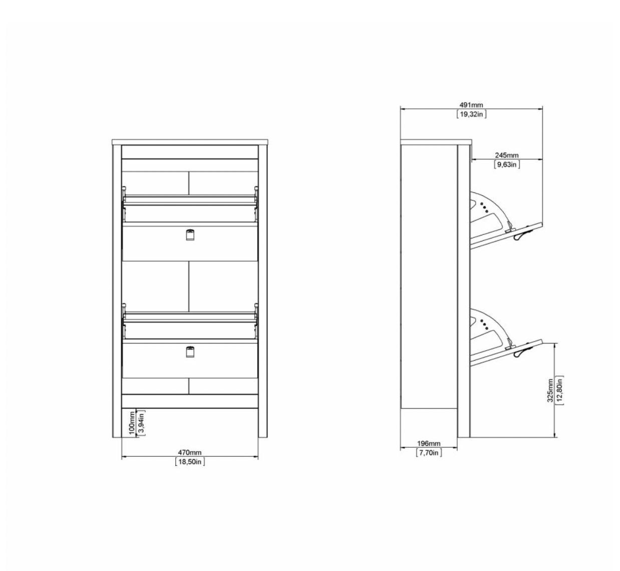 Schuhschrank weiß