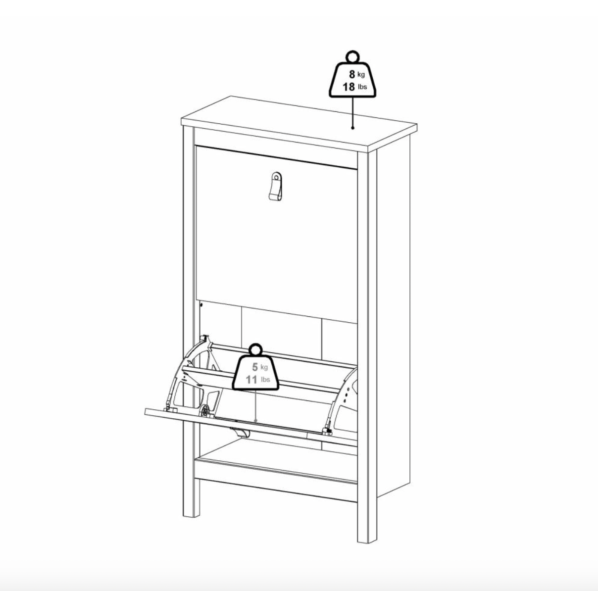 Schuhschrank weiß