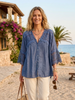 Bluse Bohemian blue