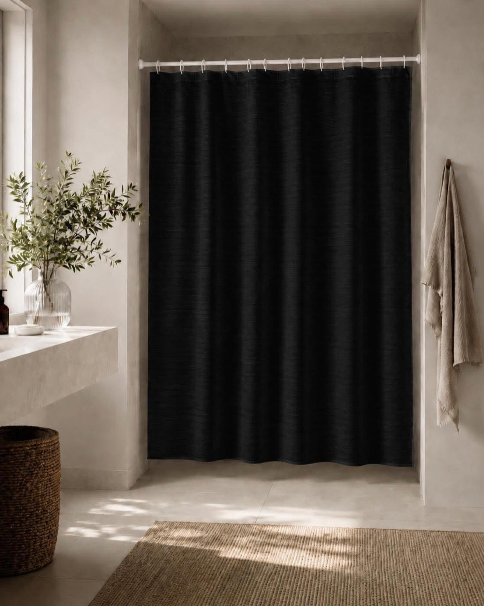Duschvorhang 180x180 cm - Schwarz