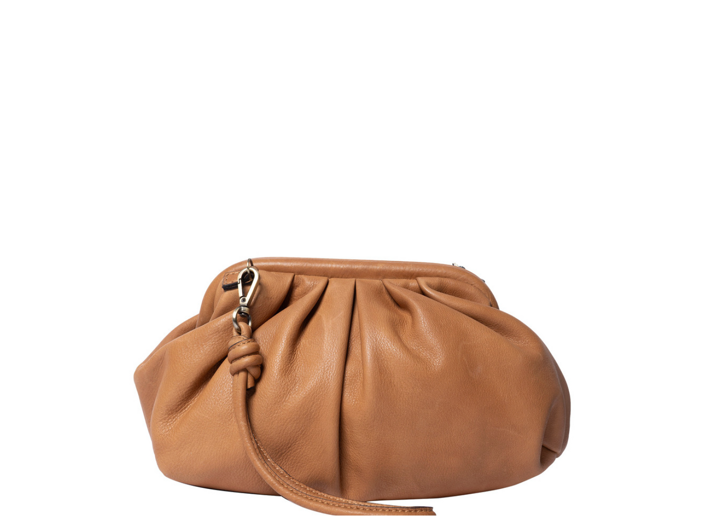 Clutch / Ledertasche Noha big cognac