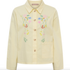 Jacke mit Stickerei - yellow