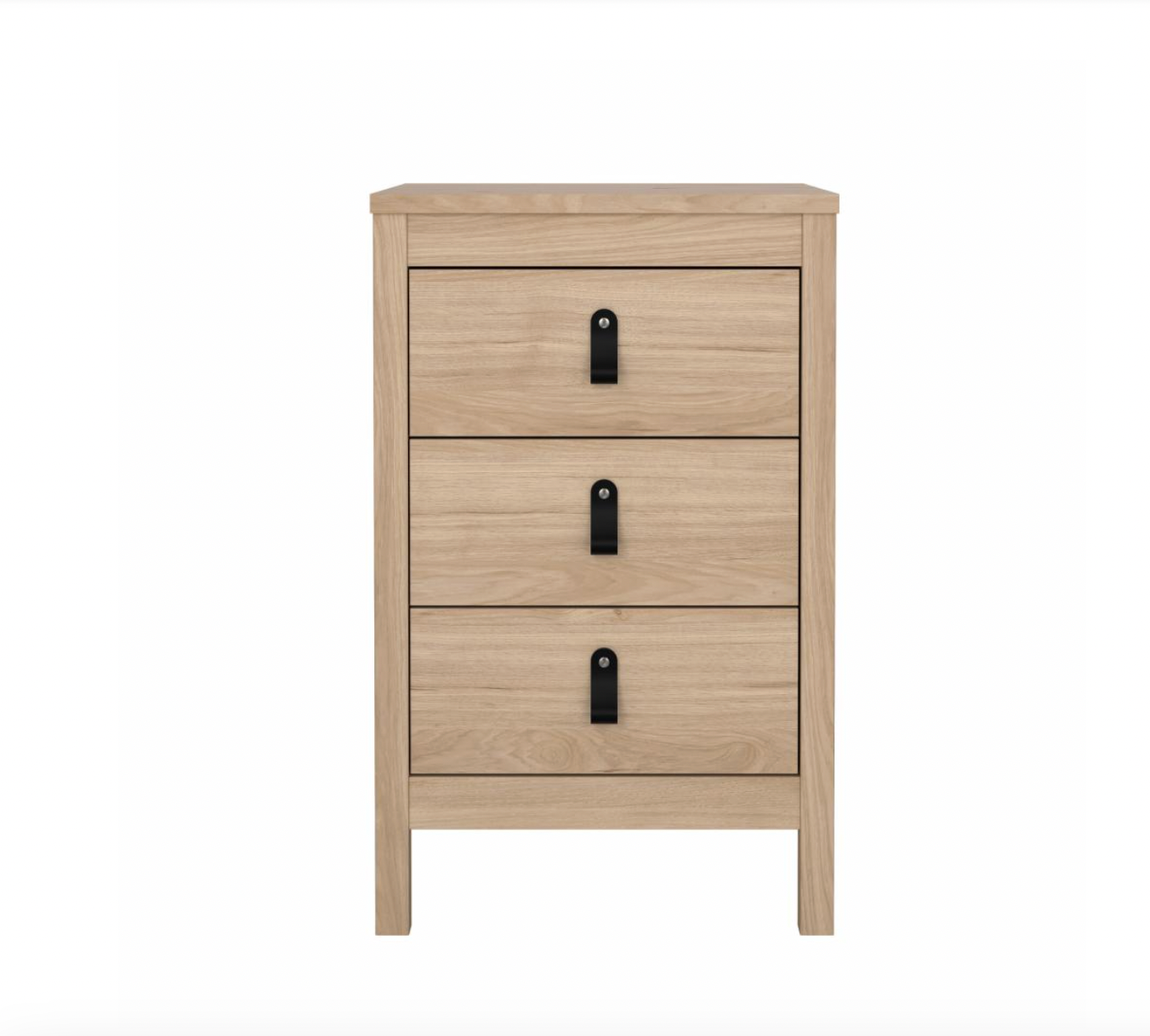 Nachttisch Madrid mit 3 Schubladen - Jackson Hickory