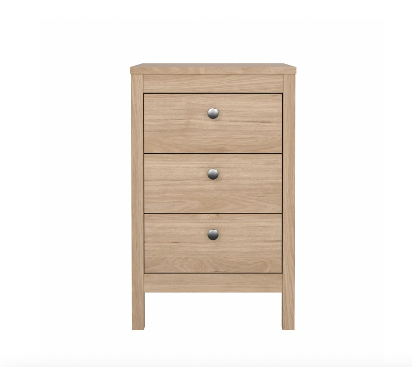 Nachttisch Madrid mit 3 Schubladen - Jackson Hickory