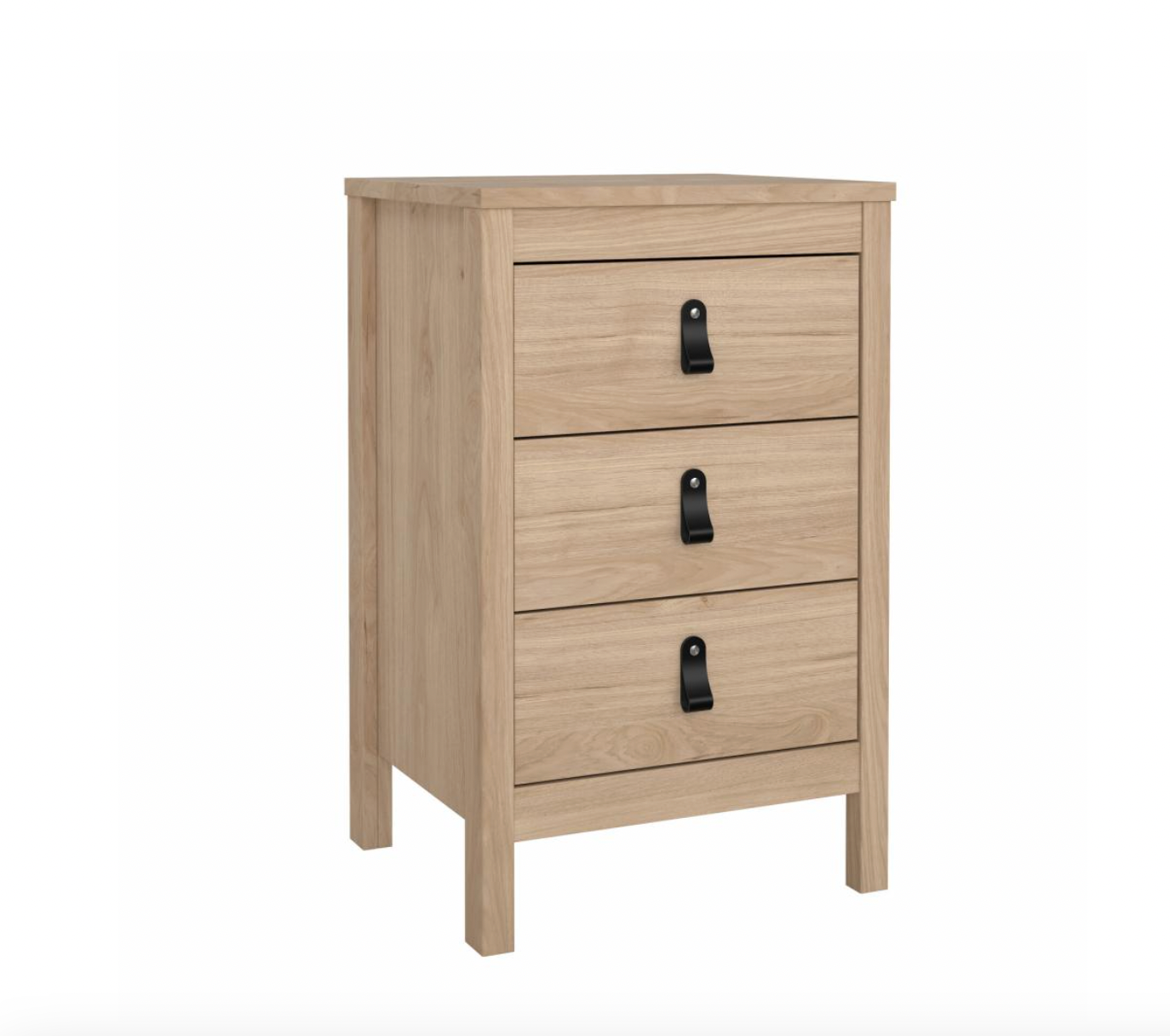 Nachttisch Madrid mit 3 Schubladen - Jackson Hickory