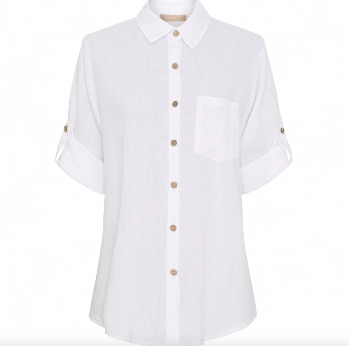 Bluse Kiara Leinenmix - Optical White