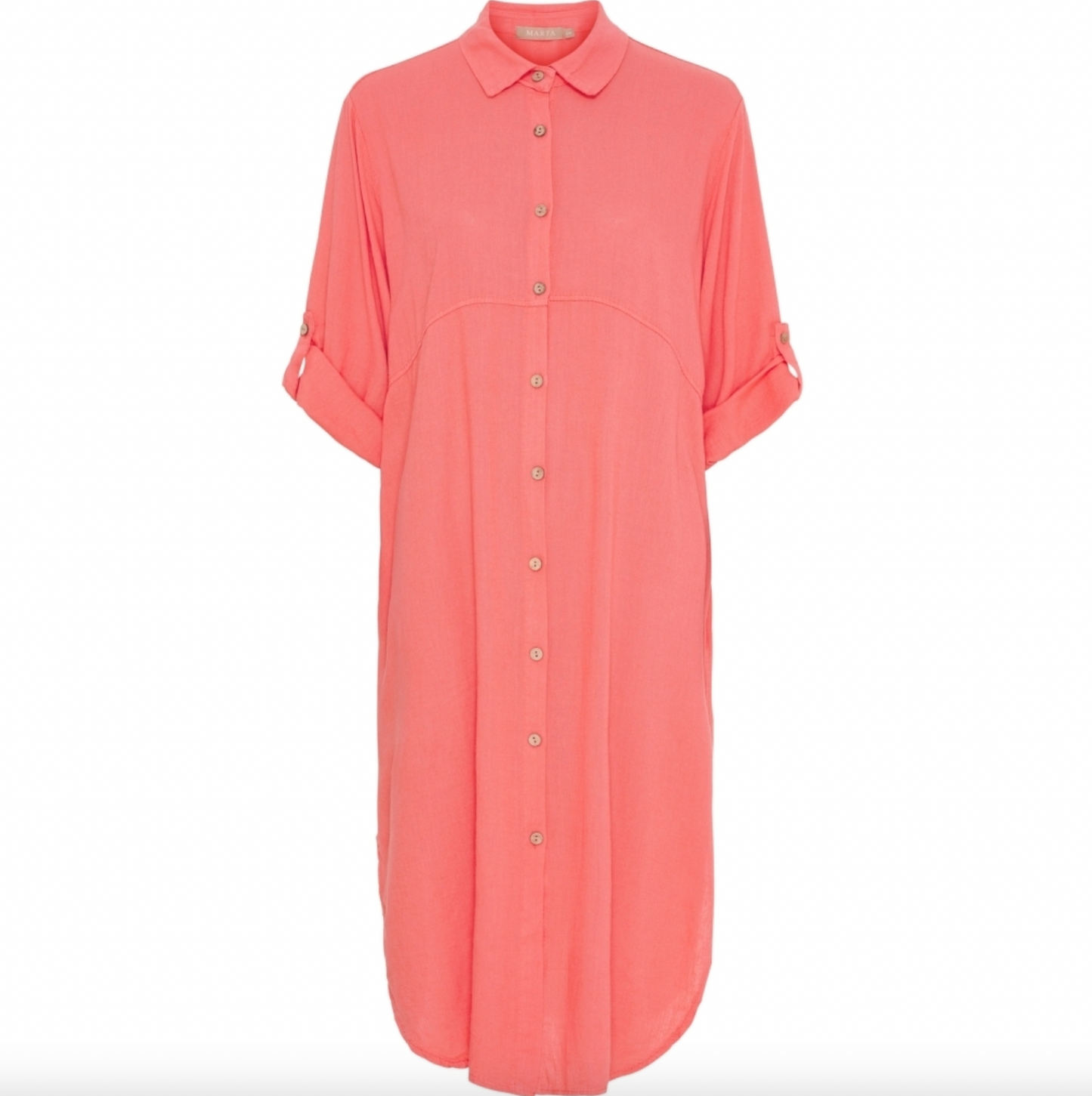 Kleid Violetta - Coral-Leinenmix