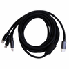 2 Meter Nylon 3I1- USB-C-Ladekabel Schwarz