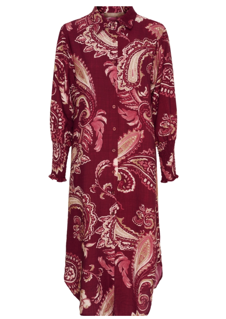 Kleid Moss Bordeaux