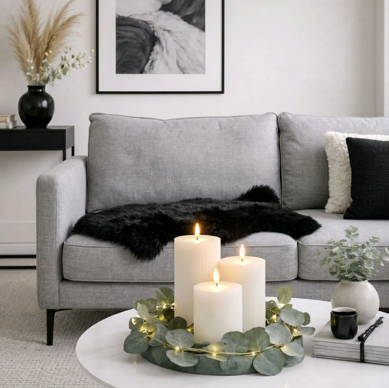 Lammfell Black - 85x55cm