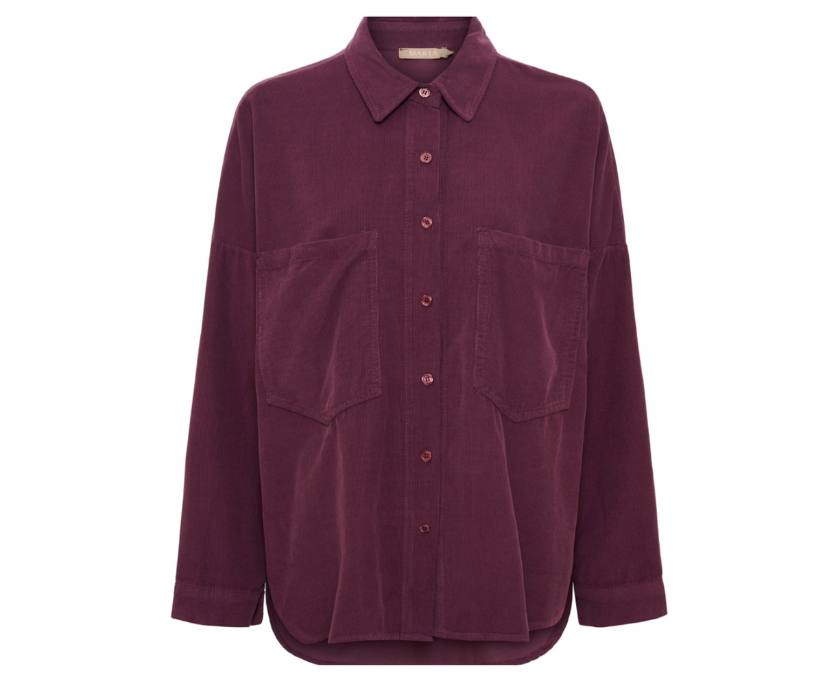 Bluse Babycord - Bordeaux