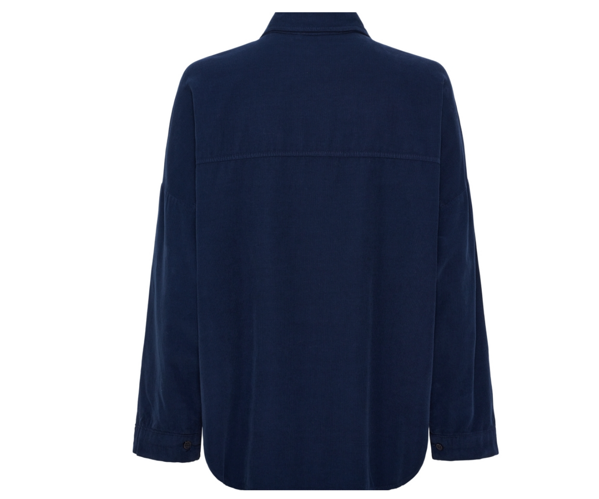 Hemd aus Babycord - Blau