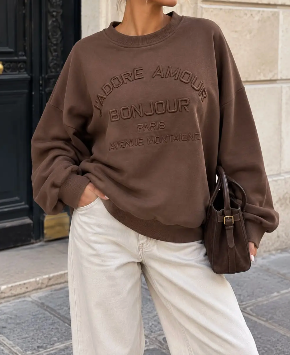 Sweater BONJOUR brown