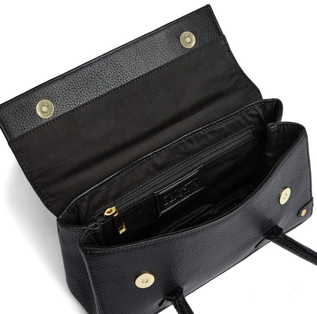 Schultertasche Recife – schwarzes Leder