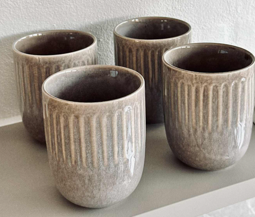 Stentøjskrus pakke med 4 stk - Beige