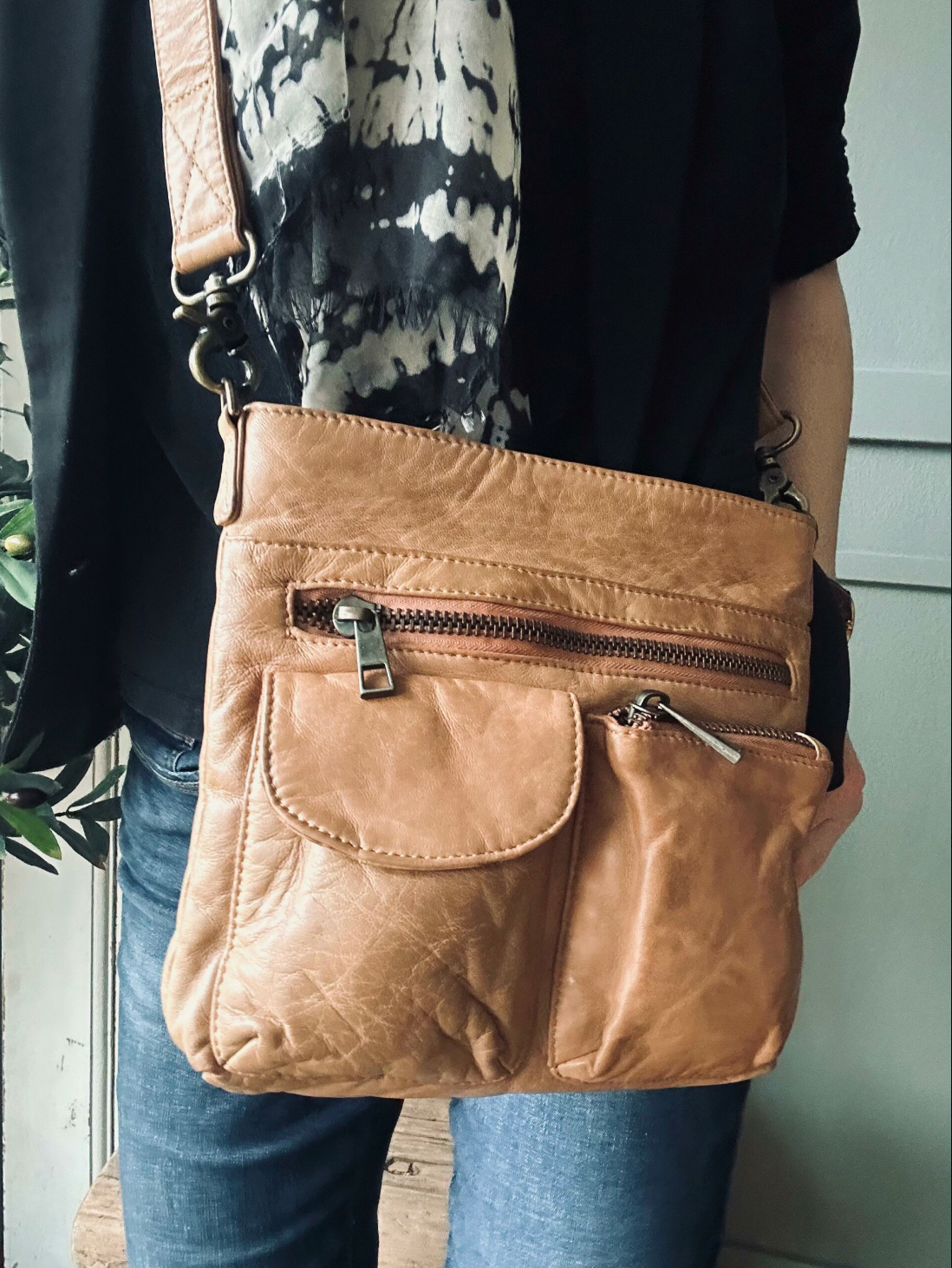 Crossbody Camel – Ultra weich