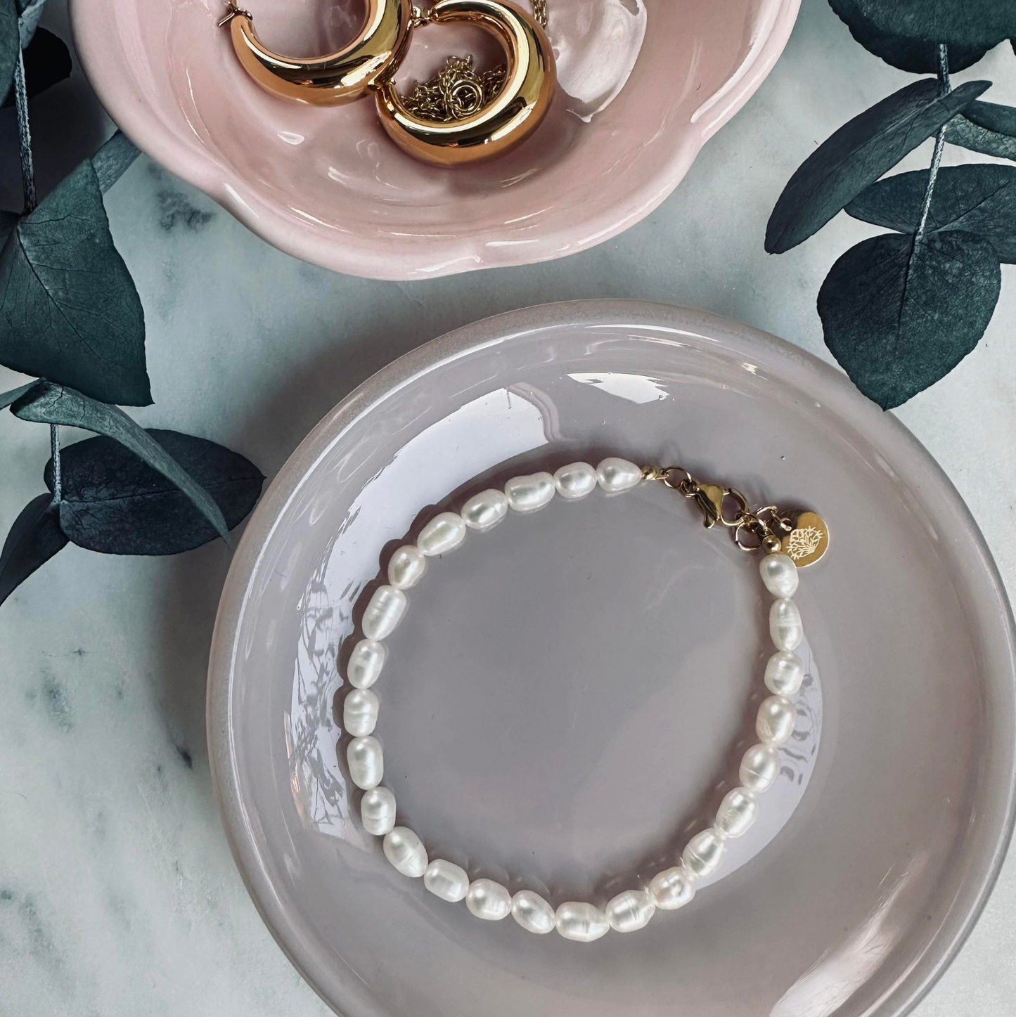 Armband Beate vergoldet - Wasserfest