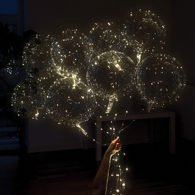 LED Ballons - 10er-Pack (warmweißes Licht)