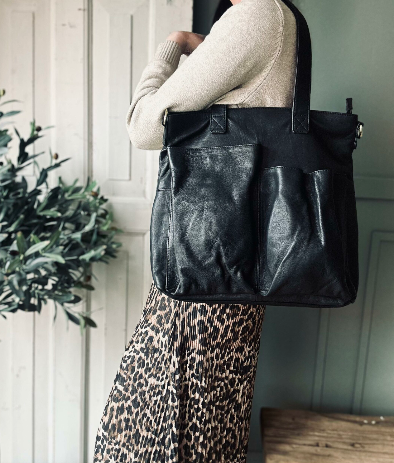 Shopper Black Lux – Kalbsleder