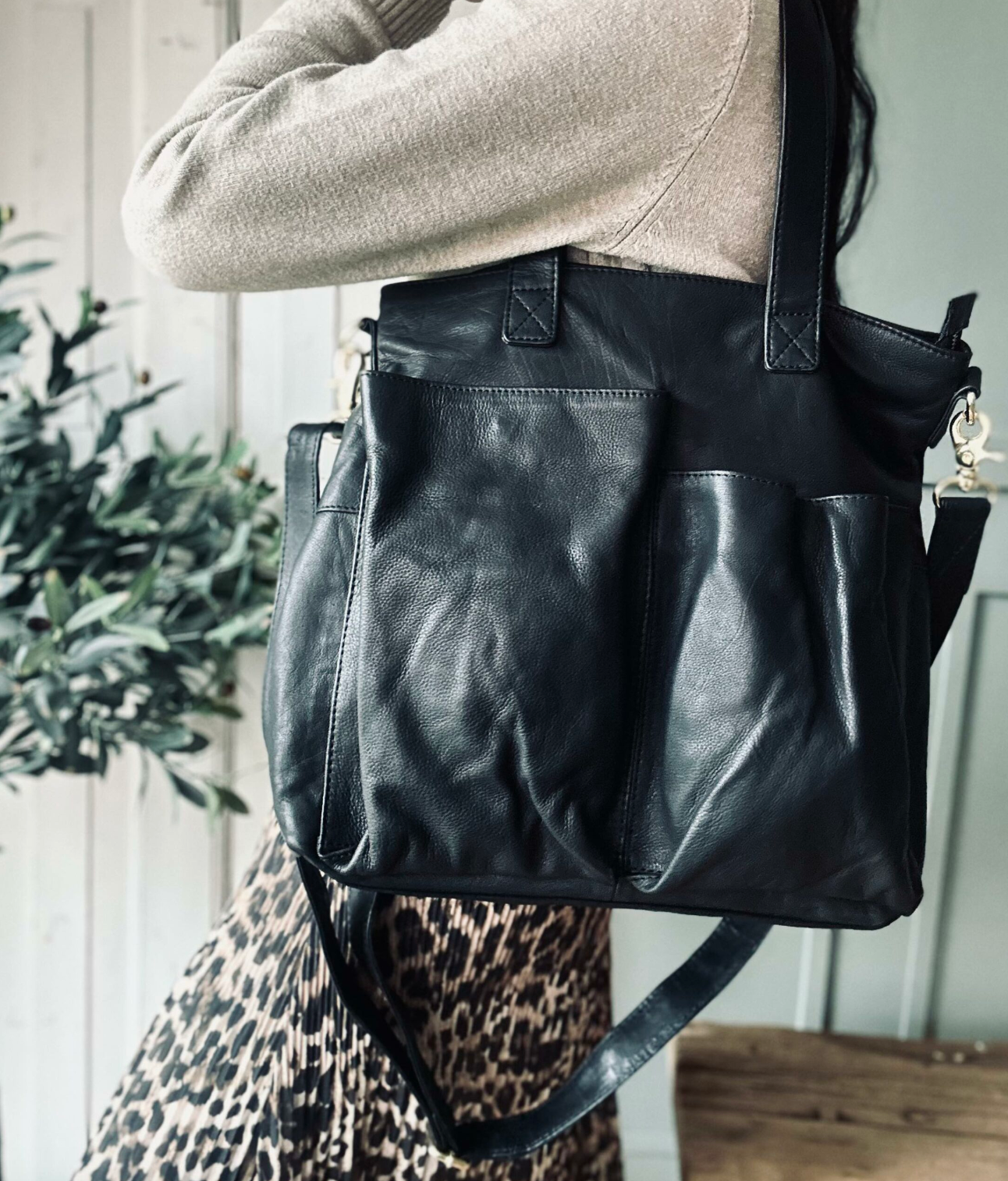 Shopper Black Lux – Kalbsleder