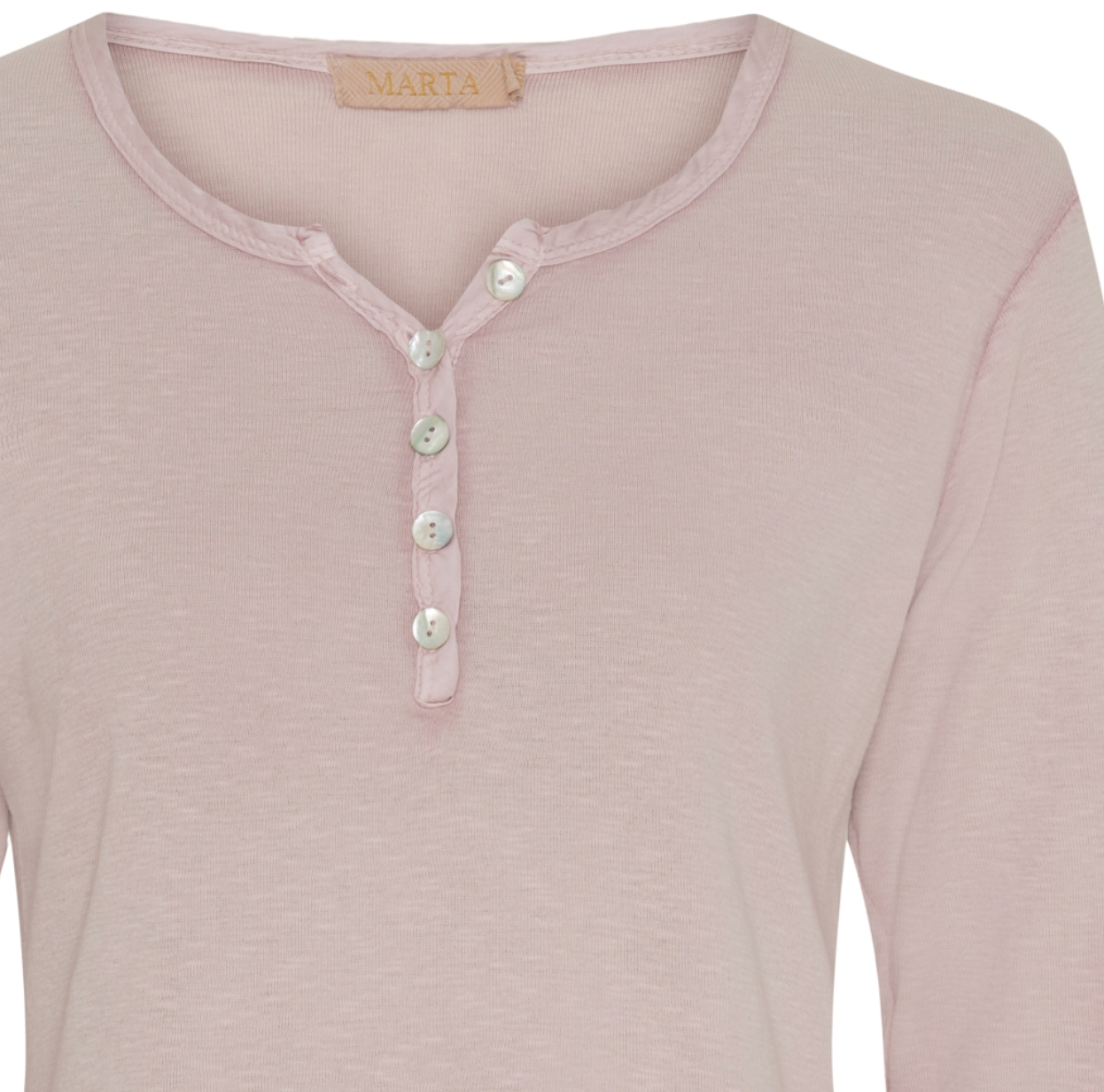 Basic-Bluse mit Knöpfen – Rosa