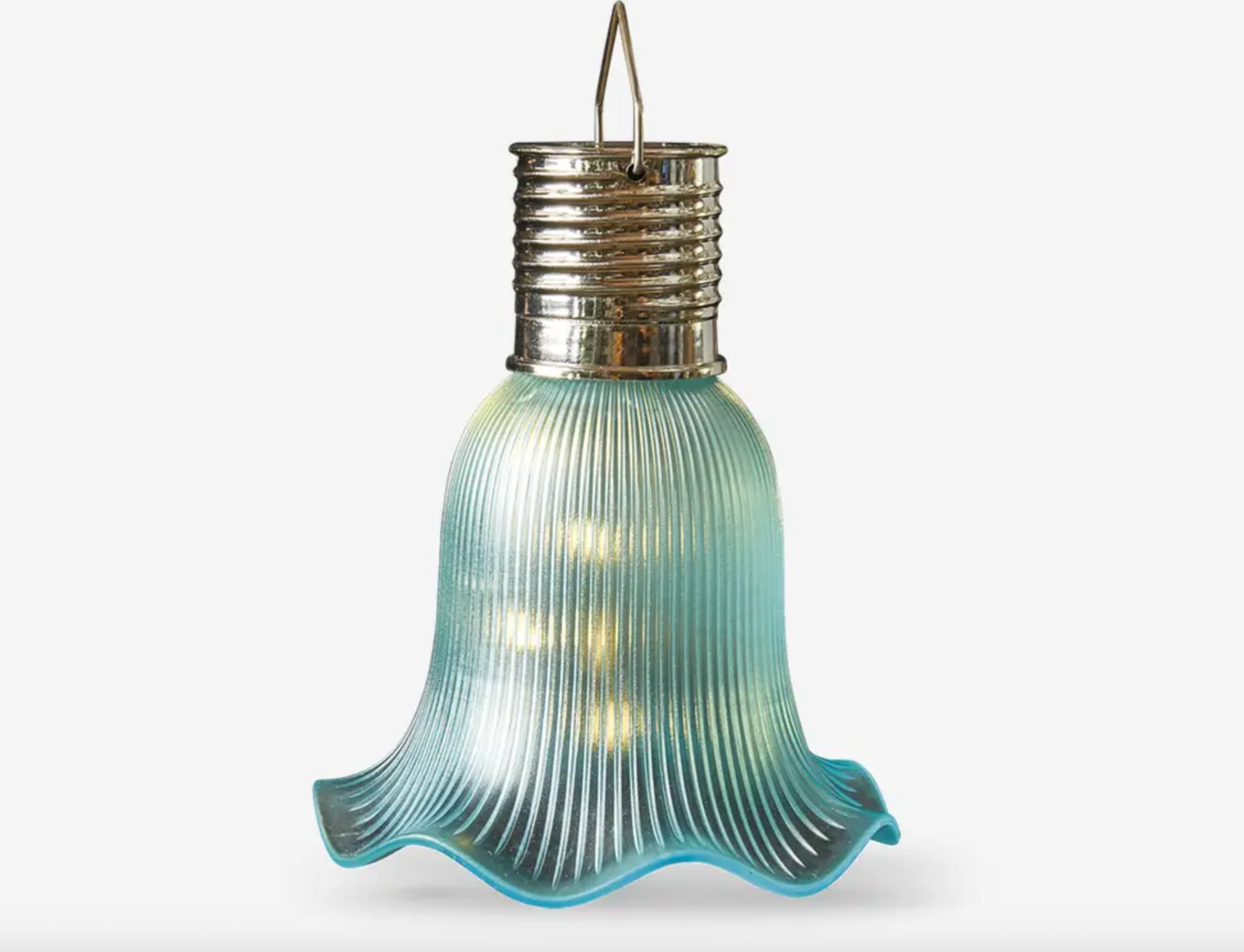 Pendel Flower mit Solarzellen - Aqua