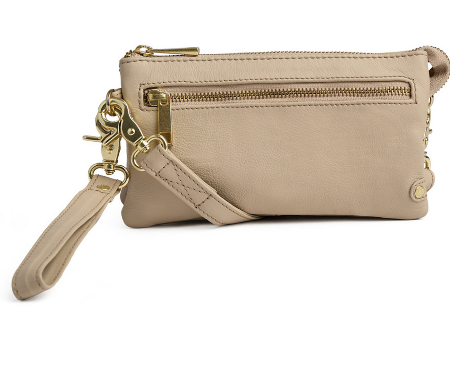 Clutch / Ledertasche - Sand