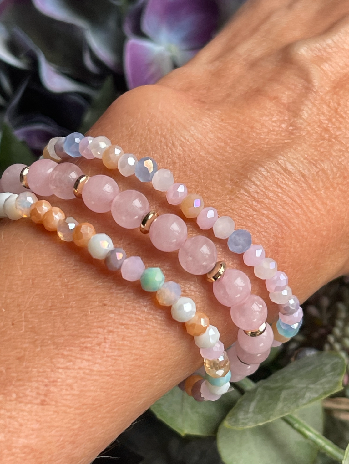 Armband Luna Soft pink – Set mit 3 Stück
