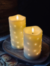 LED Blockkerze White TWINKLE - 12,5 cm