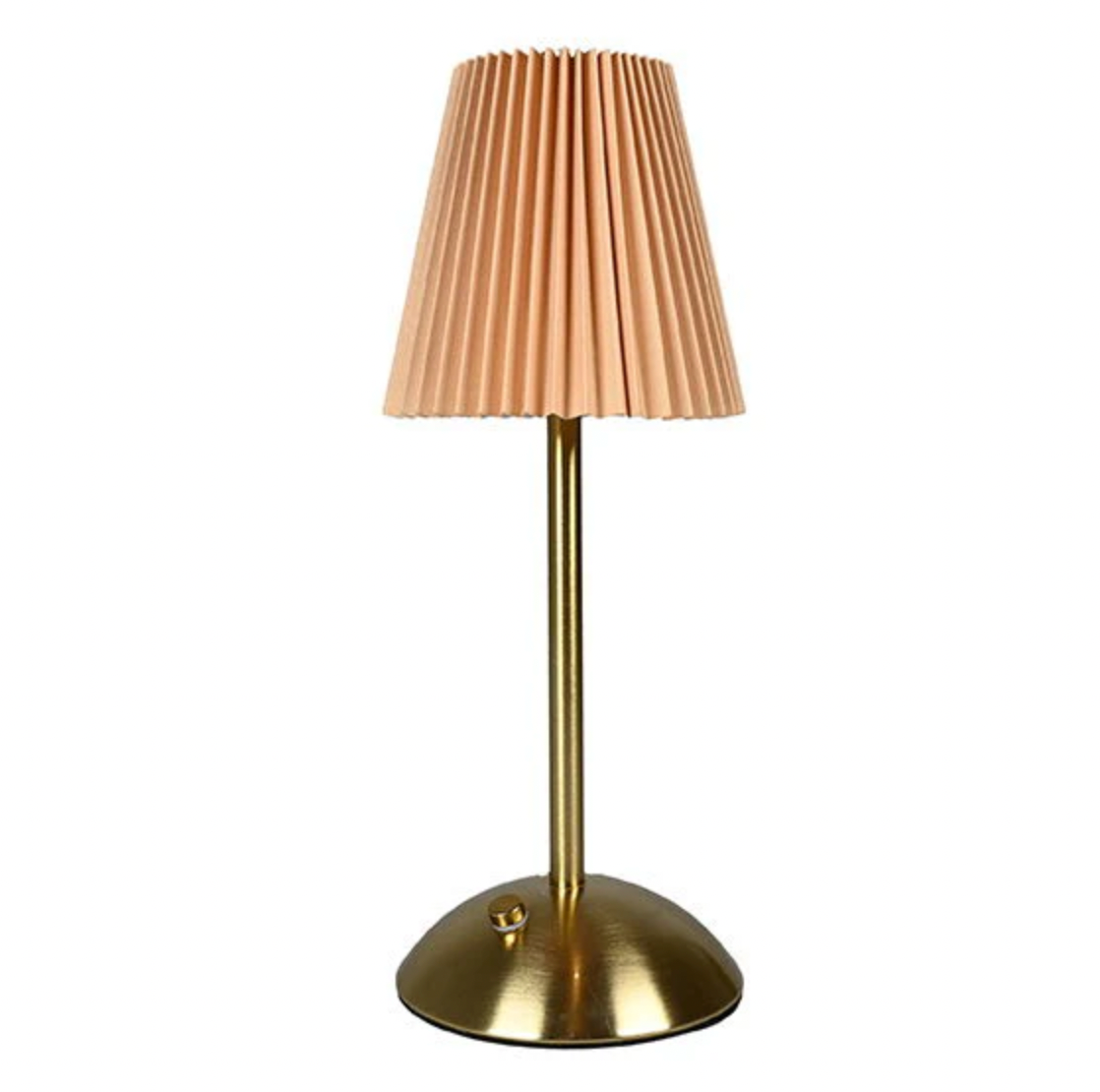 LED-Tischlampe Plisse´ beige - wiederaufladbar