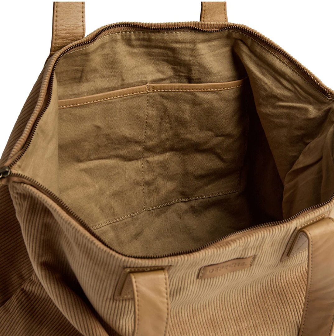 Shopper Samt - Tan