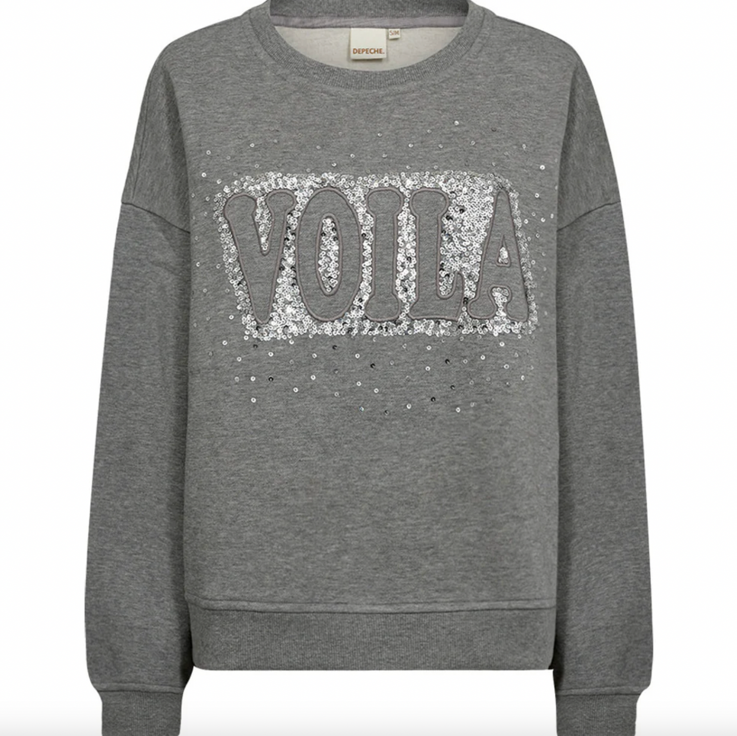 Sweatshirt Oversize - Grau Melange