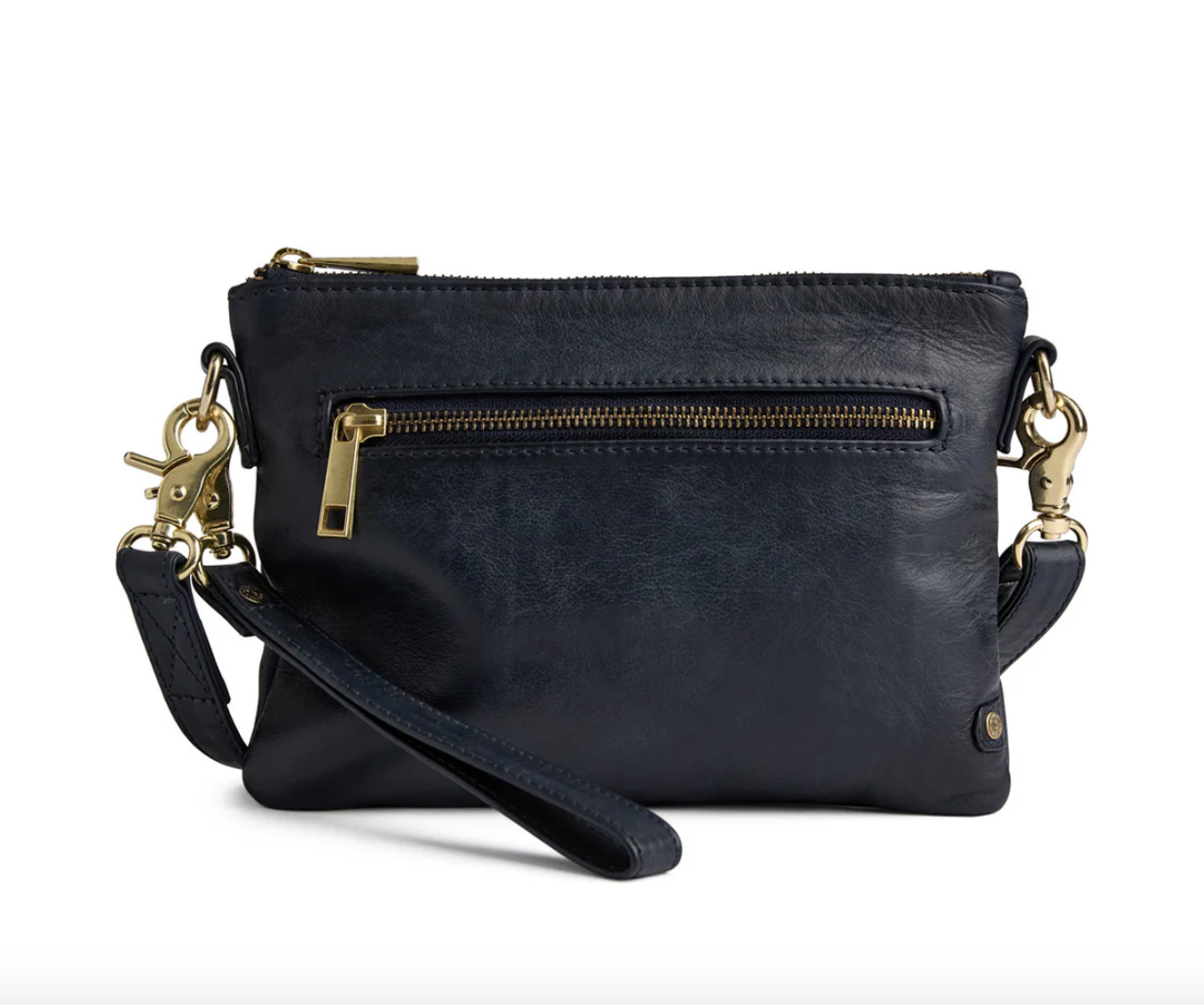Schöne Lederclutch - LADY Midnight Blue