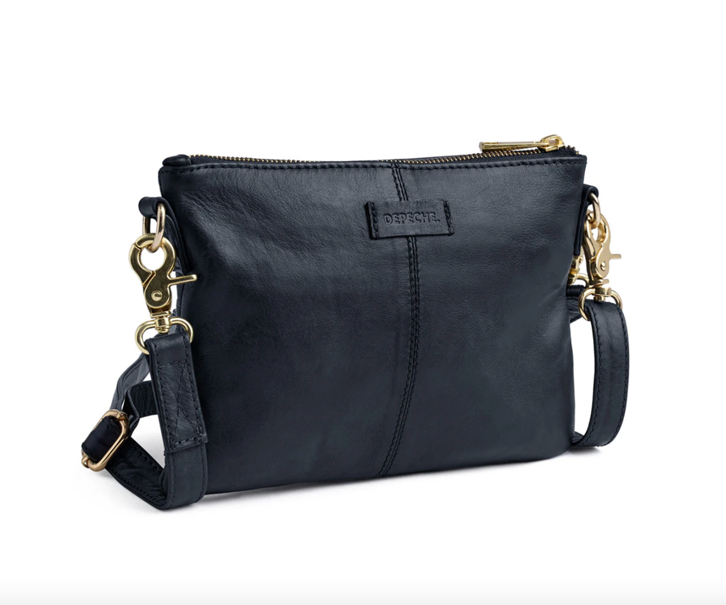 Schöne Lederclutch - LADY Midnight Blue