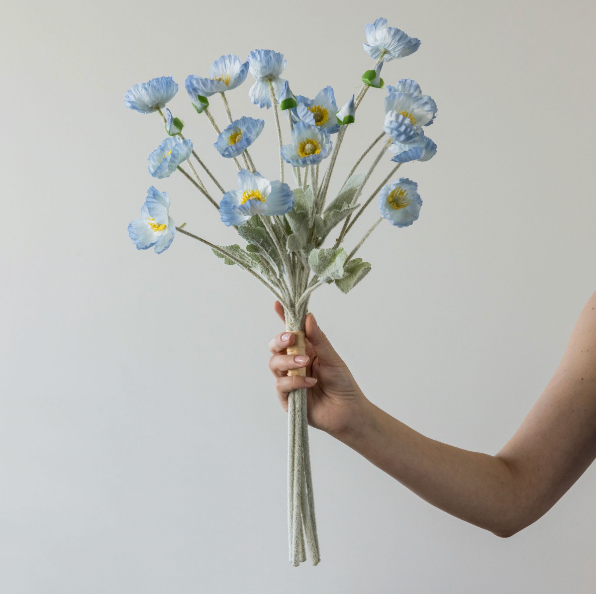 Strauß blaue Mohnblumen