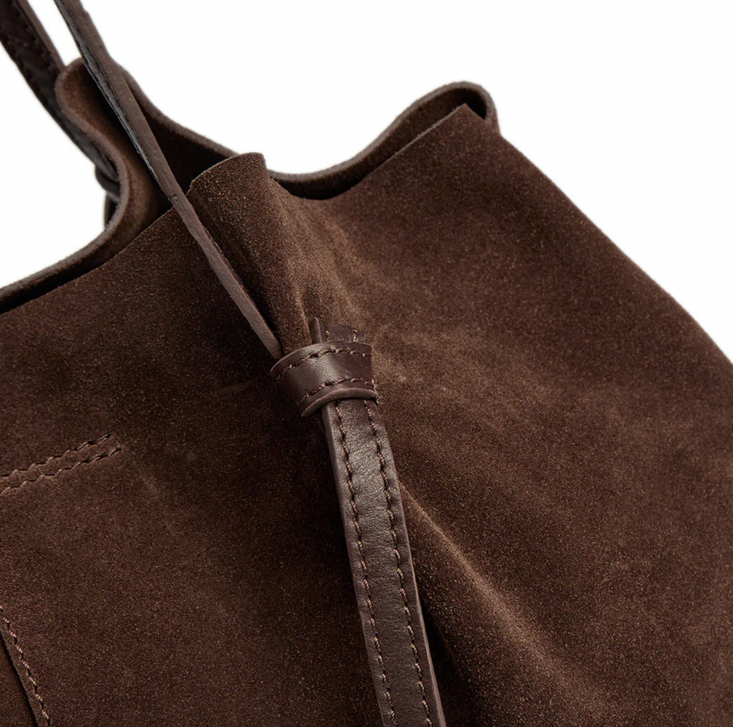 Schöner Wildleder-Shopper - Chocolate