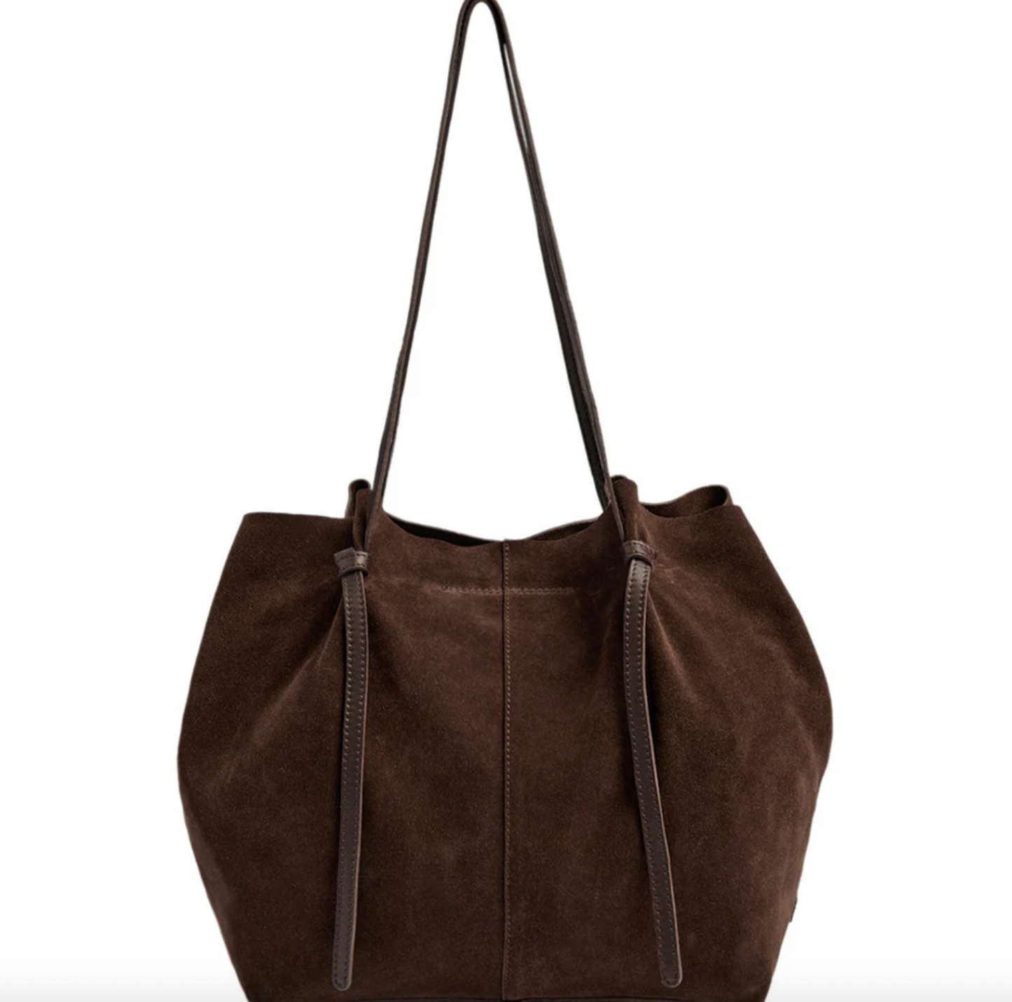 Schöner Wildleder-Shopper - Chocolate