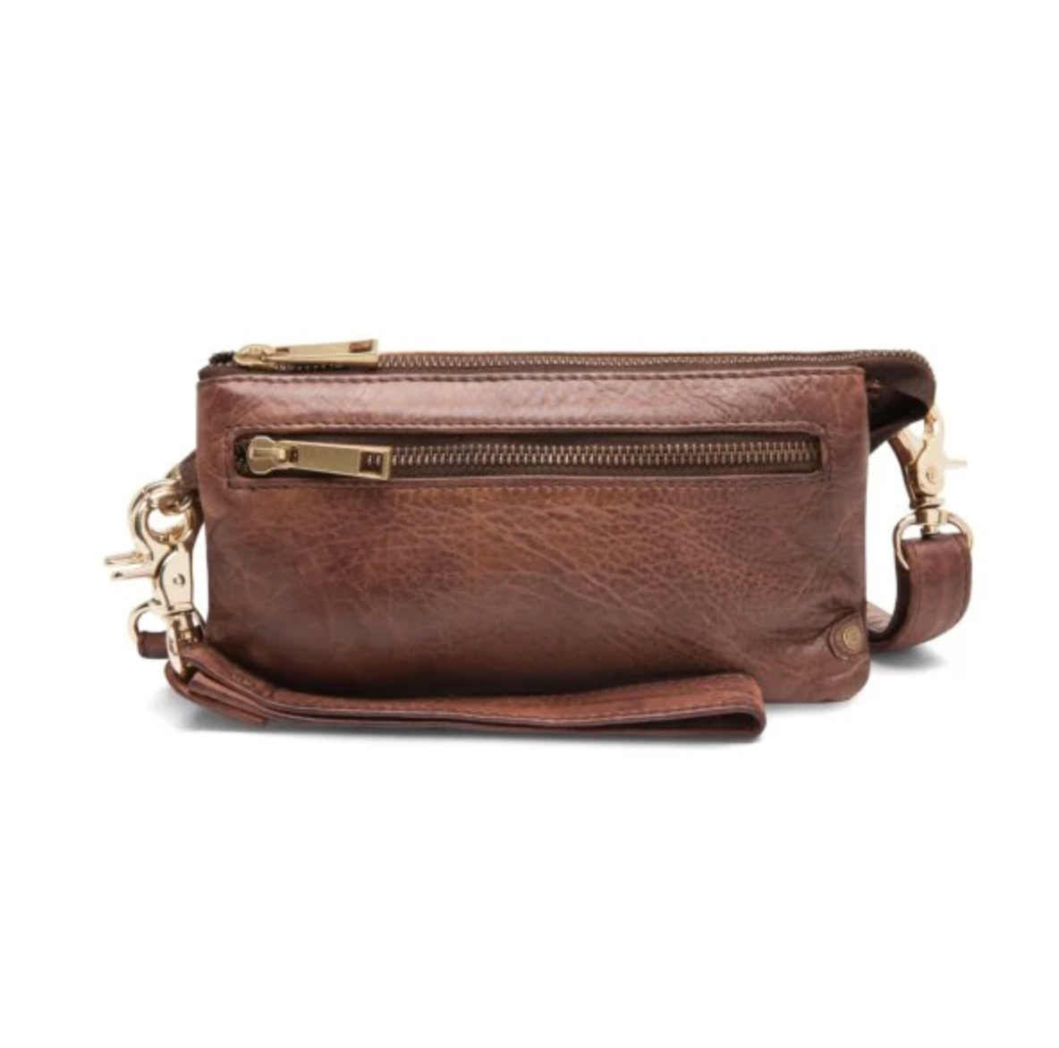 Clutch / Ledertasche - Brandy