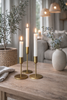 Kerzenhalter-Set für Stabkerzen – Golden Mindy