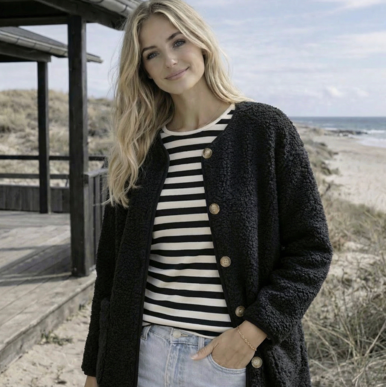 Jacke Lucile Black Teddy
