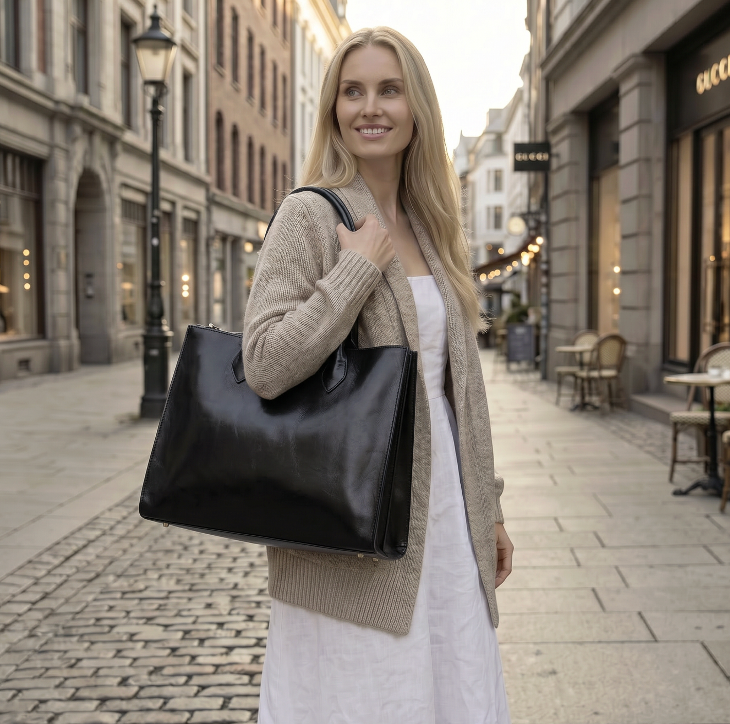 Schultertasche Ora Big - Schwarz