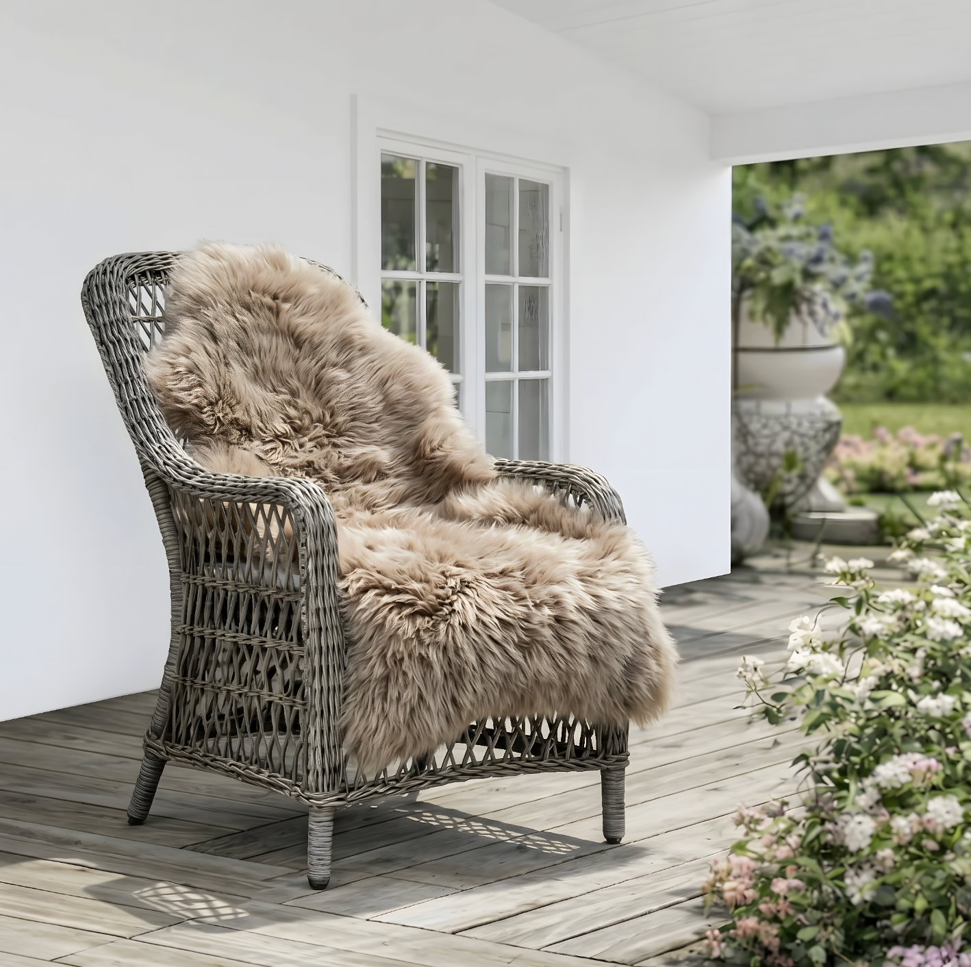 Lammfell – XL Taupe 140cm