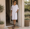 Kleid Leinenmix – Weiß