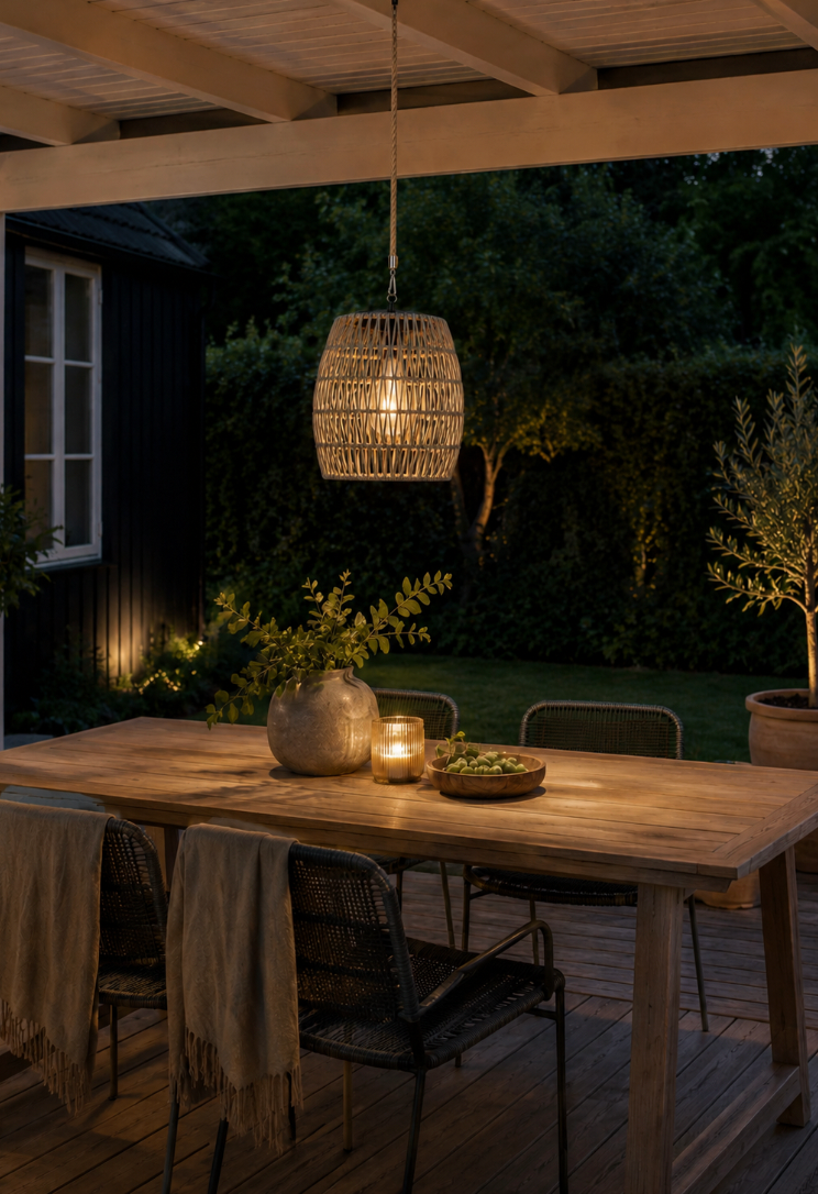 Lampe mit Solar - Grau