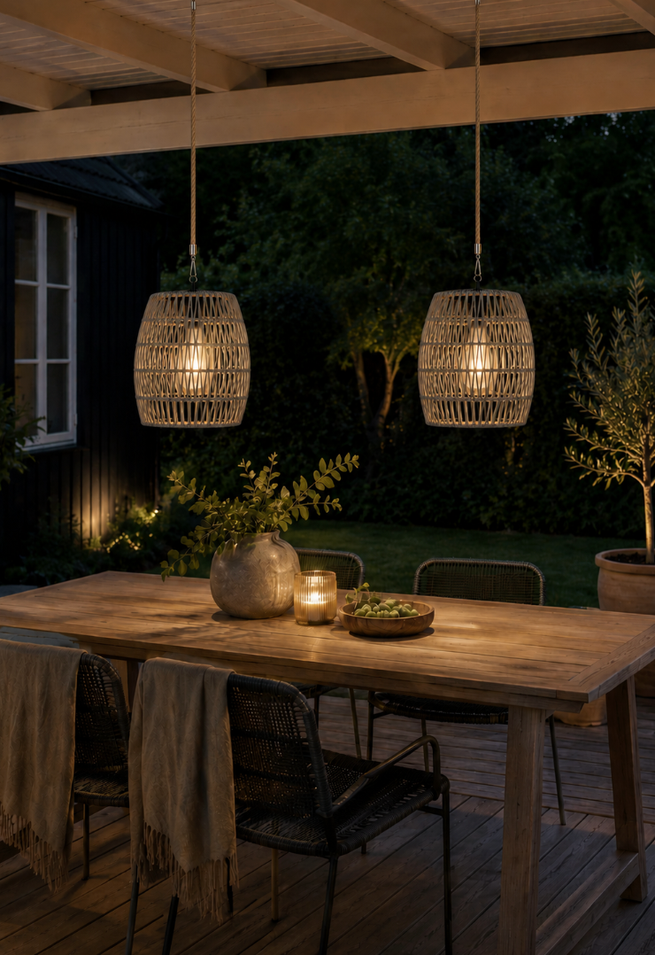 Lampe mit Solar - Grau