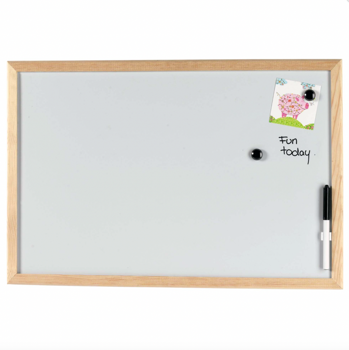 Whiteboard-Tafel mit Naturrahmen 60x40 cm
