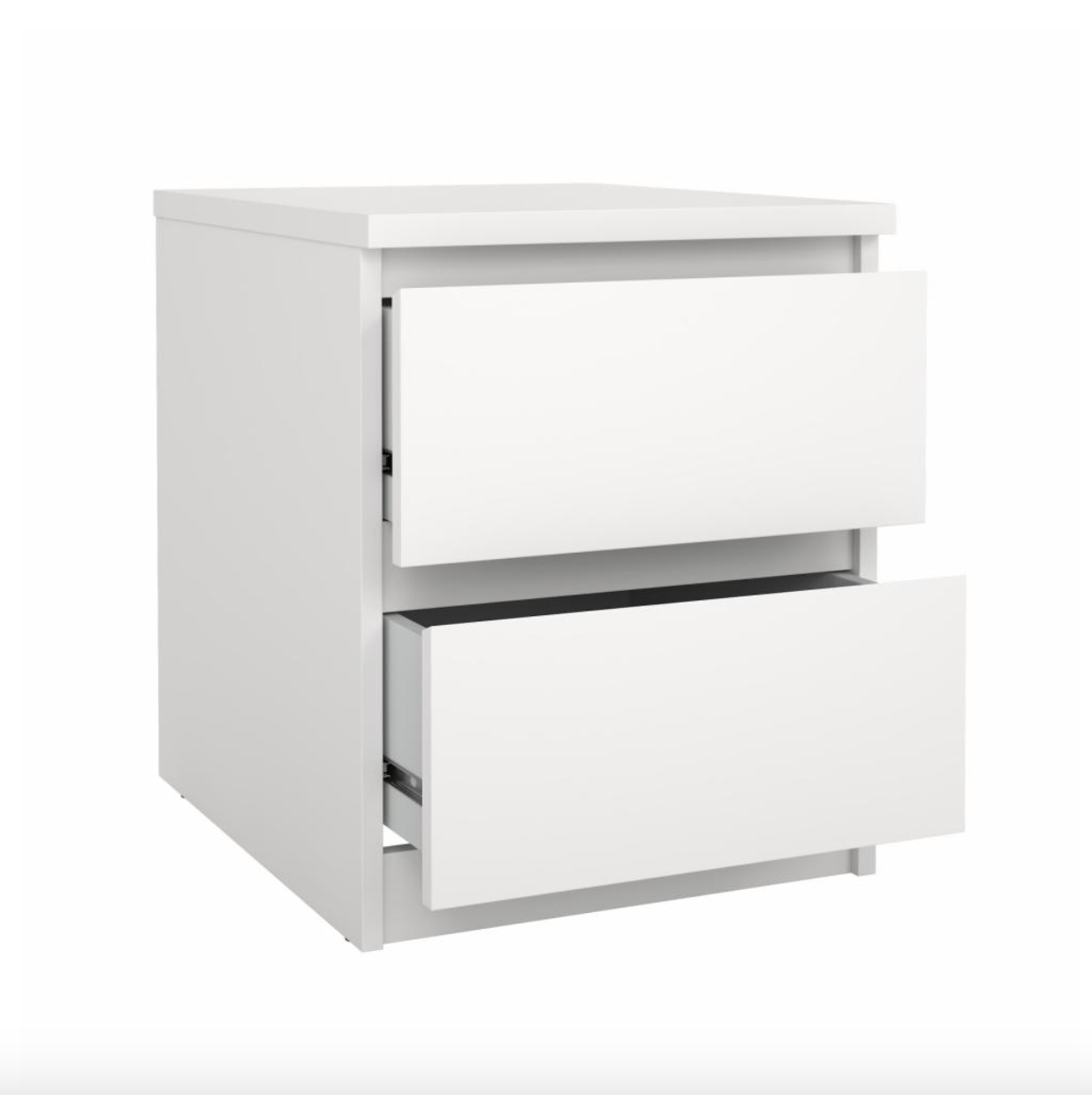 Nachttisch - White 2 Schubladen